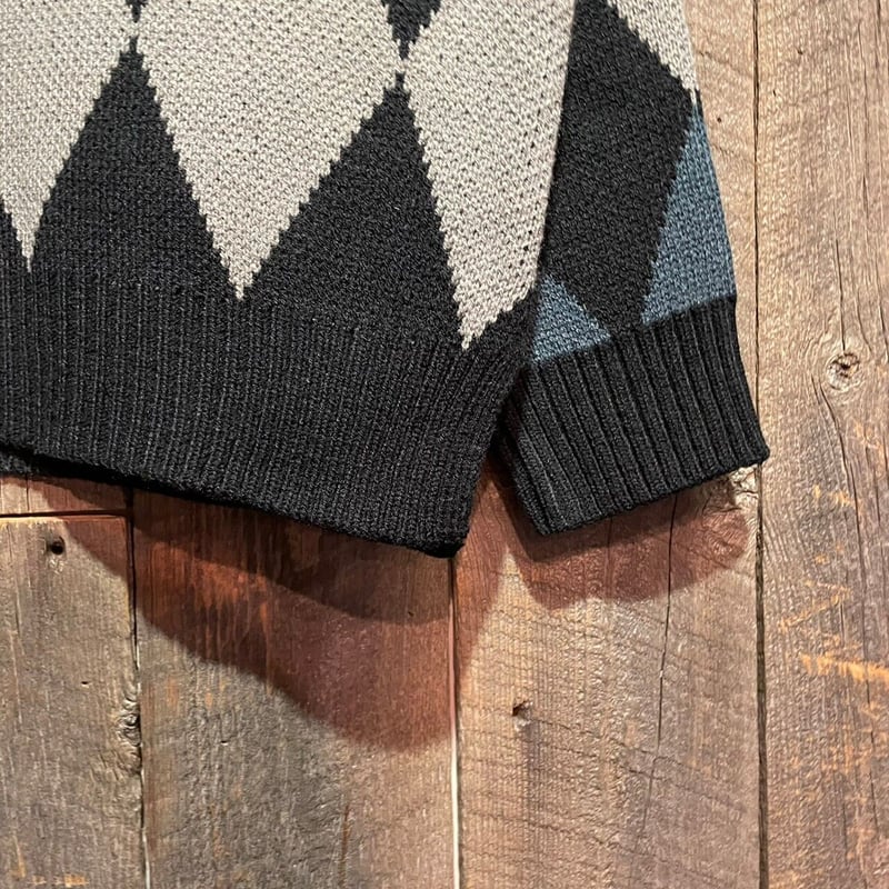 全5色】 アーガイルチェックBIG長袖ニットカーディガン 21708005