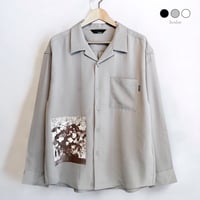 ローズフォトプリント長袖シャツ ポリエステル NM26AW03