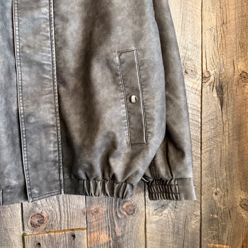 ウォッシュ加工 PUスタンドブルゾン 310435 | VARG Giraffe larch