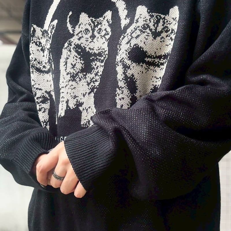 全3色】両面アニマルJQDニット E25342L | VARG Giraffe larch