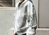 【全2色】スプレー加工裏毛フルZIPパーカー　220192