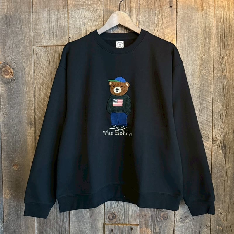 全3色】 クマ刺繍裏毛長袖スウェット Q25-413-41G | VARG Giraff