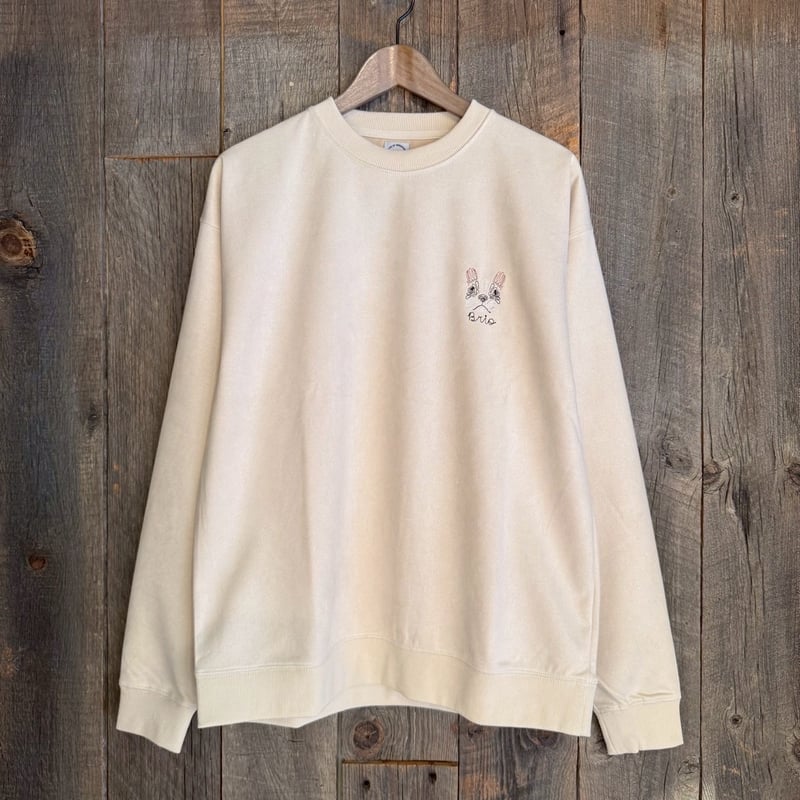 全3色】スウェードタッチ アニマル刺繍長袖スウェット Q25-406-41S