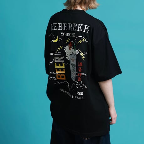 YOIDORE　KAMINARISAMA 半袖Tシャツ  オーバーサイズ ワイドシルエット 826205