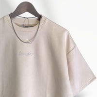 【全2色】ネックレス付スウェードタッチ半袖Tシャツ　　N26-407-21S