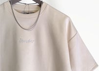 【全2色】ネックレス付スウェードタッチ半袖Tシャツ　　N26-407-21S