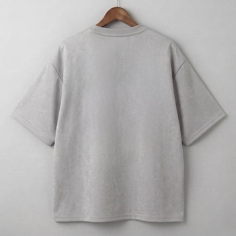 スウェードTシャツ ハート猫刺繍 半袖 カジュアル メンズ 262-3126