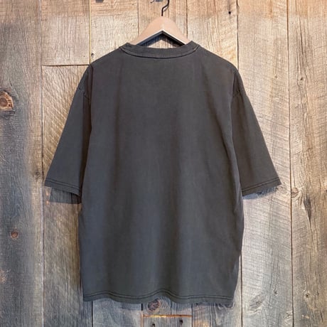 コットンワイドシルエット半袖Tシャツ ピグメント加工