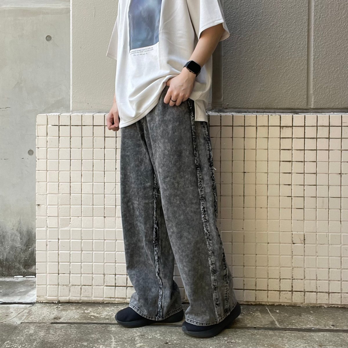 全2色】サイドフリンジバギーデニム 890729 | VARG Giraffe larch