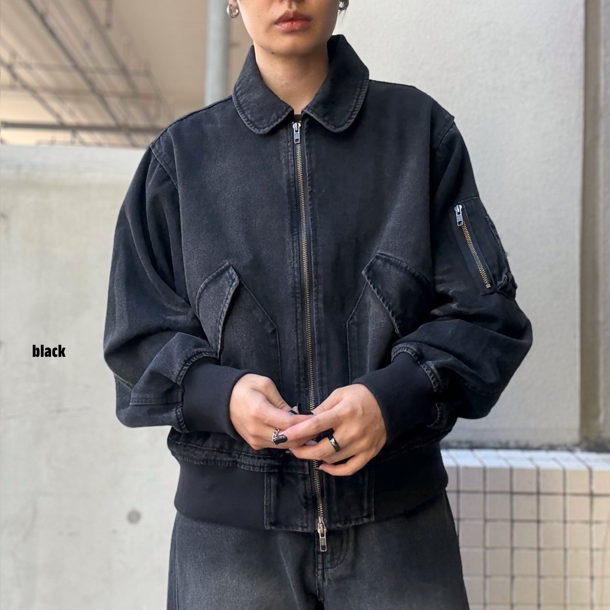 全2色】デニムフライトジャケット 25755035 | VARG Giraffe larch