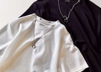 【全2色】ネックレス付ポンチ半袖Tシャツ　　52-H561