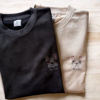 【全3色】スウェードタッチ アニマル刺繍長袖スウェット　Q25-406-41S