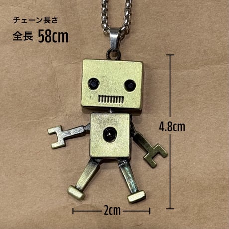 チェーンロボットネックレス アクセサリー メンズ フリーサイズ NL111