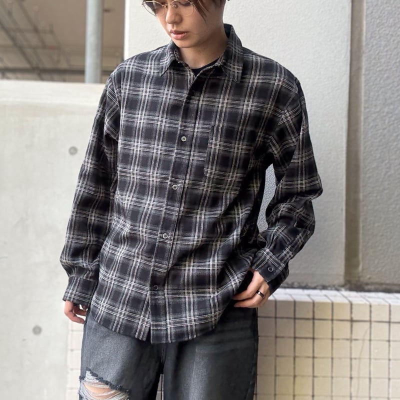 全3色】 チェック厚手長袖シャツ 55-H154 | VARG Giraffe larch