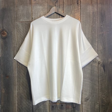 ポンチ素材ドルマンスリーブBIGTシャツ 23700701