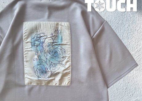 【全3色】接触冷感ポンチ貼付半袖Tシャツ（C柄フラワー）　　53700710