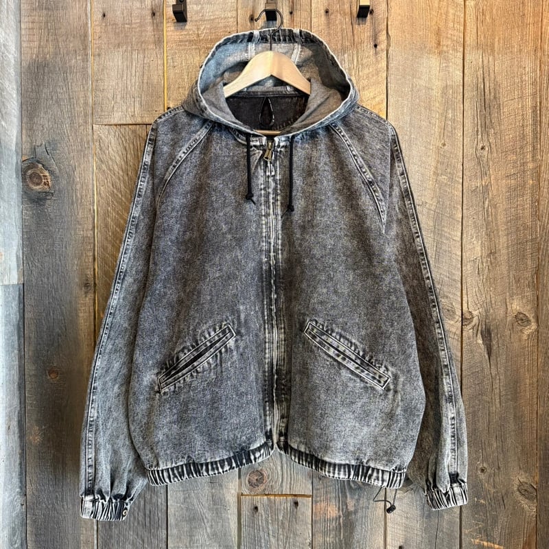 全2色】ケミカルデニムフードジャケット 224329 | VARG Giraffe larch