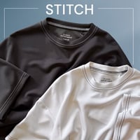【全3色】ソフトダンボール配色ステッチTシャツ　12629040