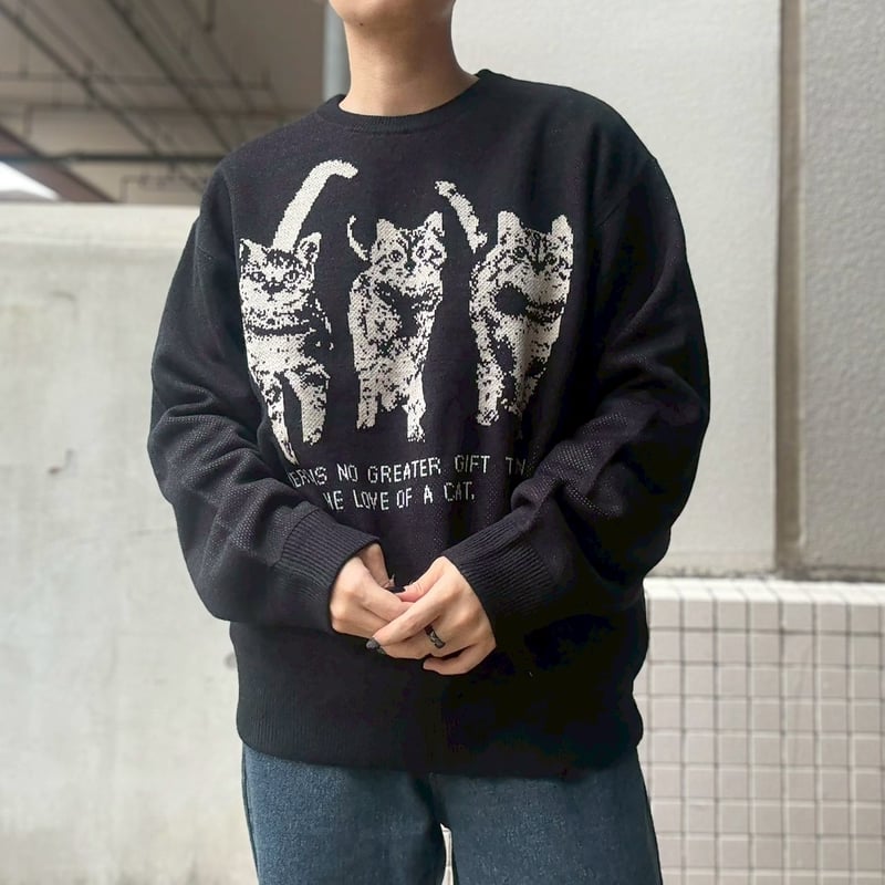 全3色】両面アニマルJQDニット E25342L | VARG Giraffe larch