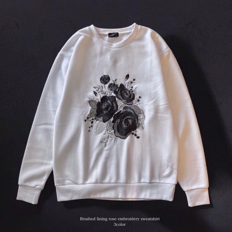全3色】裏起毛薔薇刺繍スウェット 42700704 | VARG Giraffe larch