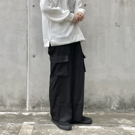 トロミワイドカーゴパンツ ゆったりシルエット メンズ　 233-3421