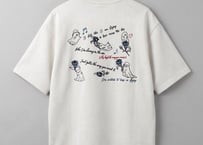 【全3色】ファントム刺繍スウェード半袖Tシャツ　262-3106