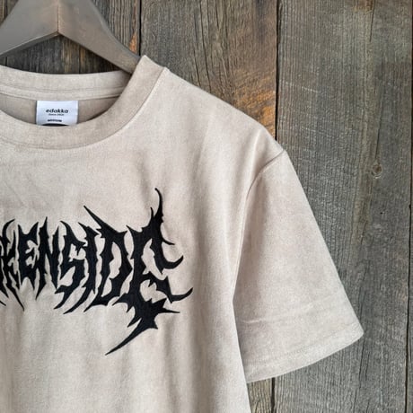 【全3色】フェイクスウェード刺繍半袖Tシャツ　　F0612-201