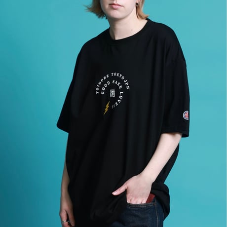 YOIDORE　KAMINARISAMA 半袖Tシャツ  オーバーサイズ ワイドシルエット 826205