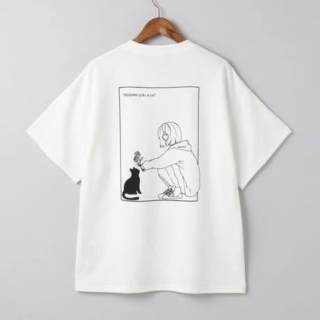 TASOGAREポンチ半袖Tシャツ ネコ花 メンズ63700705
