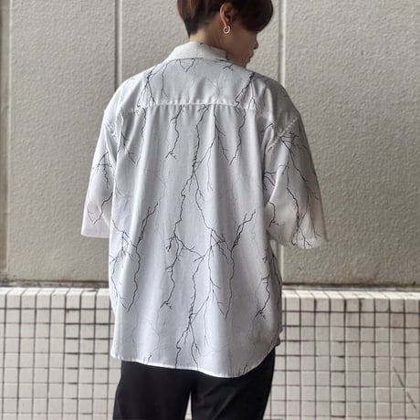パナマクロス総柄シャツ ポリエステル カジュアル 515047