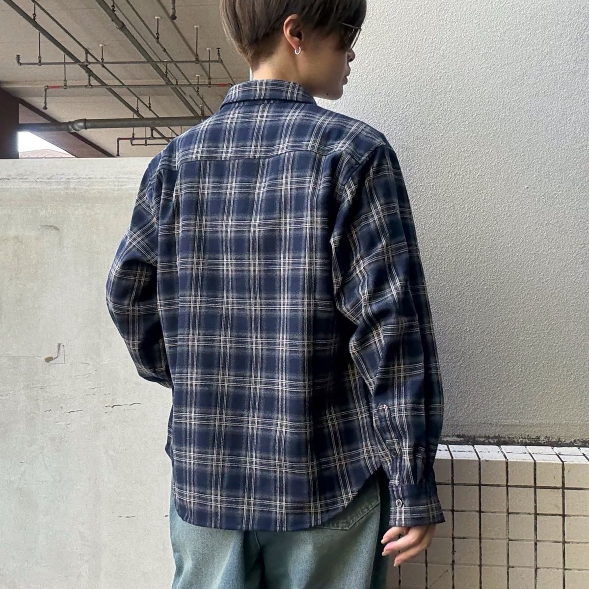 全3色】 チェック厚手長袖シャツ 55-H154 | VARG Giraffe larch