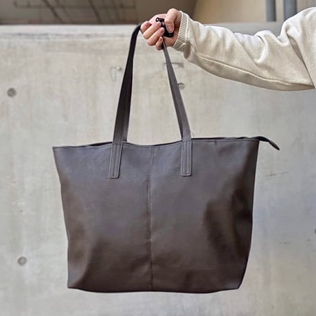 大容量PUトートバッグ 両あおりポケット付き ビジネス カジュアル CMK20-0729