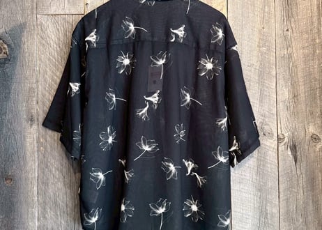 【全2色】パナマクロス総柄シャツ（花）　515047
