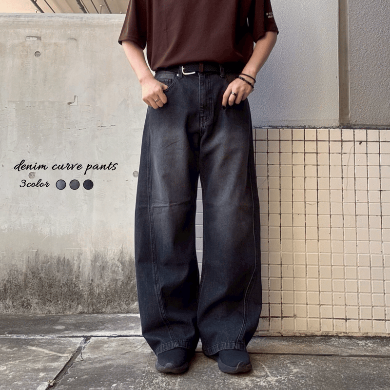 全3色】デニムカーブパンツ 054310 | VARG Giraffe larch