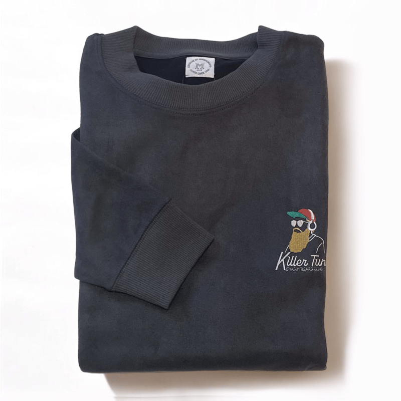某メーカー 全3色】ポンチスウェードヒゲ刺繍スウェット Q24-404 (A柄) その他