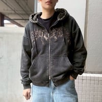 レオパード柄ジップパーカー コットンミックス オーバーサイズ 25770027