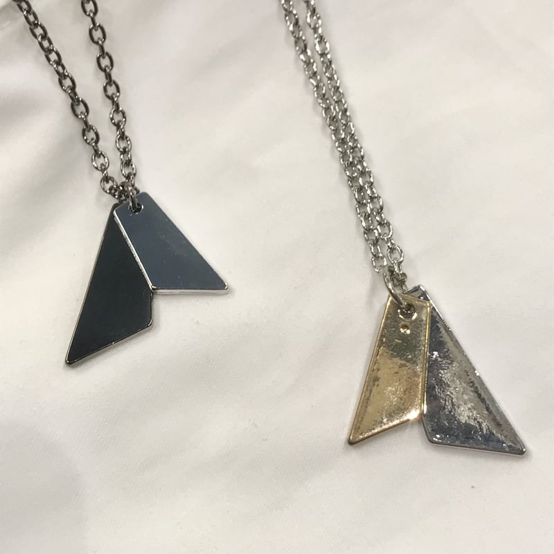 チェーンネックレス 変形ダブルプレート NL3537-20-147 ブラック