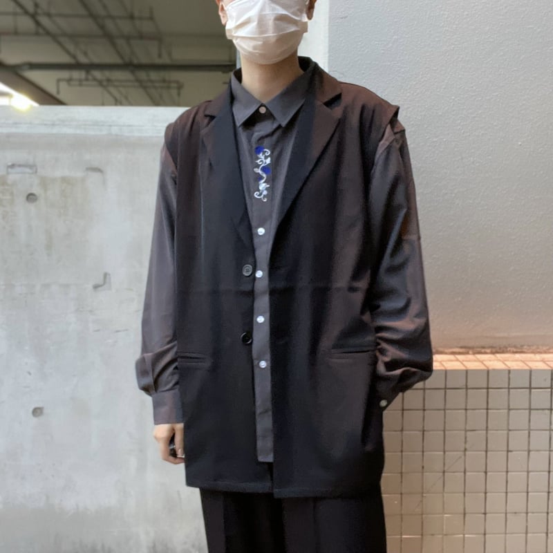 全4色】 薔薇刺繍長袖シャツ 22703601 | VARG Giraffe larch