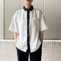 クレリックシャツ ポリエステル 半袖シャツ メンズ NM25SU03