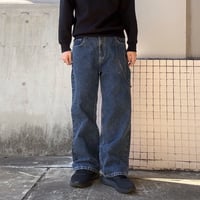 デニムパンツ バギー チェーン付 ストリート カジュアル 55-H165