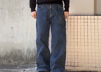 【全2色】チェーン付ケミカルバギーデニムパンツ　55-H165