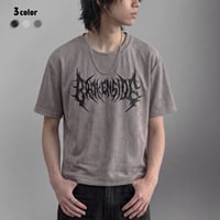 フェイクスウェード 刺繍ロゴTシャツ【マット高級感 / アメカジ / ユニセックス】　　 F0612-201