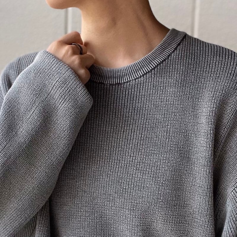 全3色】 ストーンウォッシュ長袖ニット 42706501 | VARG Giraffe