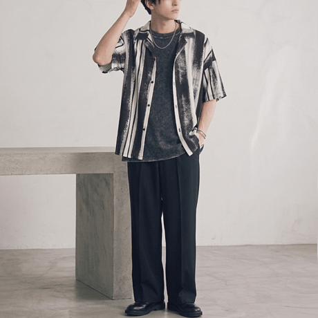 ピグメント コットン半袖Tシャツ メンズ コットン100% カジュアル ABM22499