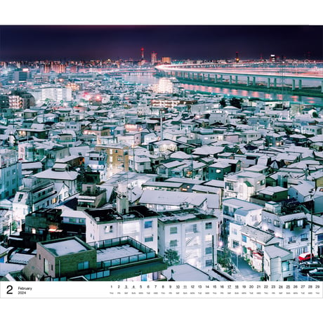 2024年カレンダー佐藤信太郎「発光する都市」