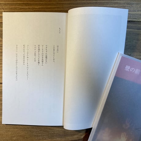 壁の前でうたをうたう
