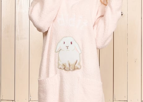 サンプル　マシュマロボアラビット刺繍ワンピース