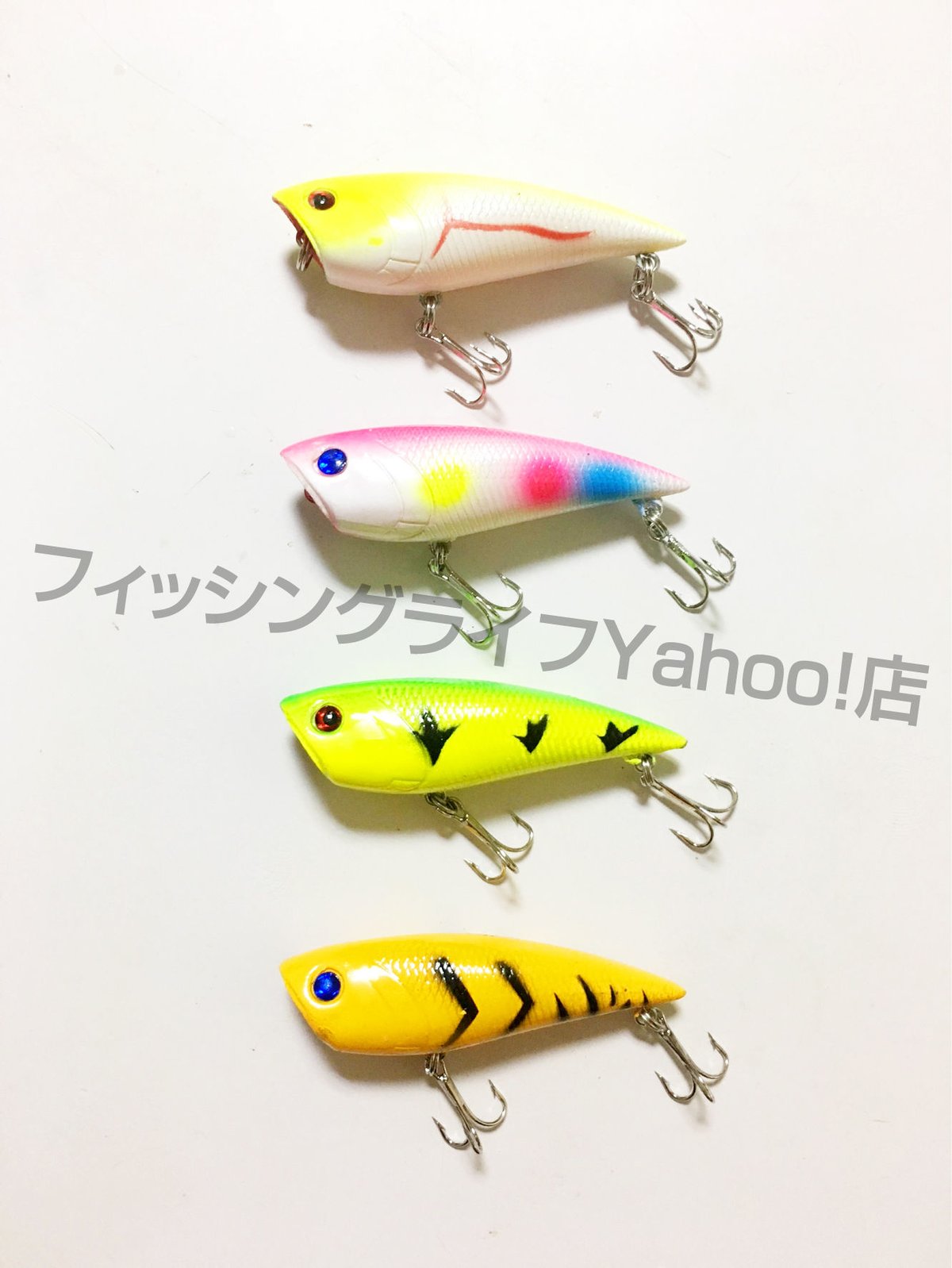 ポッパー 7cm 7.5g 4個セット バス ナマズ シーバス 雷魚等