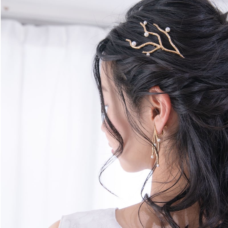 PLUIE サンゴモチーフヘッドバンドネックレスヘッドドレス