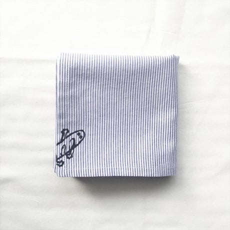 とかげくんハンカチ （オリジナルシルクスクリーンプリント ）